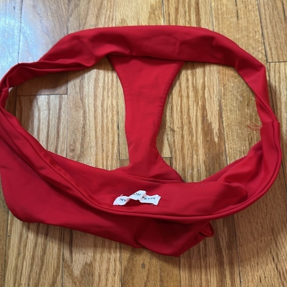 Mara Hoffman sz L red bikini bottoms cheeky cut great condition - Picture 4 of 5